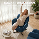 Velvet Accent Chair 64.5cm Wide With Metal Base - Velmora