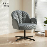 Velvet Accent Chair 64.5cm Wide With Metal Base - Velmora