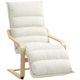 Velvet Accent Chair 67cm Wide With Adjustable Footrest - Velmora