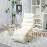 Velvet Accent Chair 67cm Wide With Adjustable Footrest - Velmora