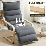 Velvet Accent Chair 67cm Wide With Adjustable Footrest - Velmora