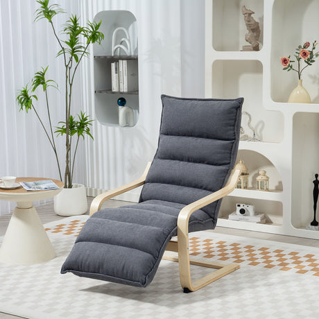 Velvet Accent Chair 67cm Wide With Adjustable Footrest - Velmora