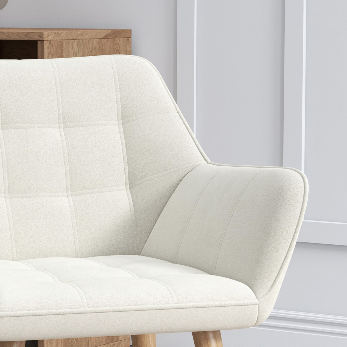 Velvet Accent Chair 67cm Wide With Wooden Legs in Set Of 2 - Velmora