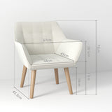 Velvet Accent Chair 67cm Wide With Wooden Legs - Velmora