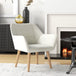 Velvet Accent Chair 67cm Wide With Wooden Legs - Velmora