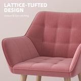 Velvet Accent Chair 67cm Wide With Wooden Legs - Velmora