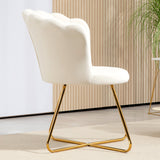 Velvet Accent Chair 69cm Wide Lotus Petal Design - Velmora
