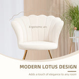 Velvet Accent Chair 69cm Wide Lotus Petal Design - Velmora