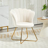 Velvet Accent Chair 69cm Wide Lotus Petal Design - Velmora