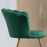 Velvet Accent Chair 69cm Wide Lotus Petal Design - Velmora