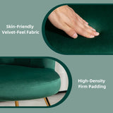 Velvet Accent Chair 69cm Wide Lotus Petal Design - Velmora