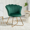 Velvet Accent Chair 69cm Wide Lotus Petal Design - Velmora