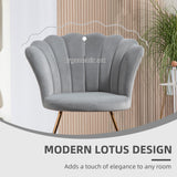 Velvet Accent Chair 69cm Wide Lotus Petal Design - Velmora