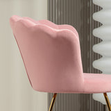 Velvet Accent Chair 69cm Wide Lotus Petal Design - Velmora