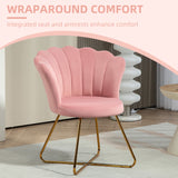 Velvet Accent Chair 69cm Wide Lotus Petal Design - Velmora