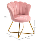 Velvet Accent Chair 69cm Wide Lotus Petal Design - Velmora