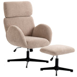 Velvet Accent Chair 71cm Wide With Footstool - Velmora