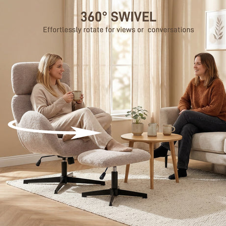 Velvet Accent Chair 71cm Wide With Footstool - Velmora