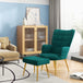Velvet Accent Chair 71cm Wide With Ottoman - Velmora