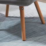 Velvet Accent Chair 71cm Wide With Wooden Legs in Set Of 2 - Velmora