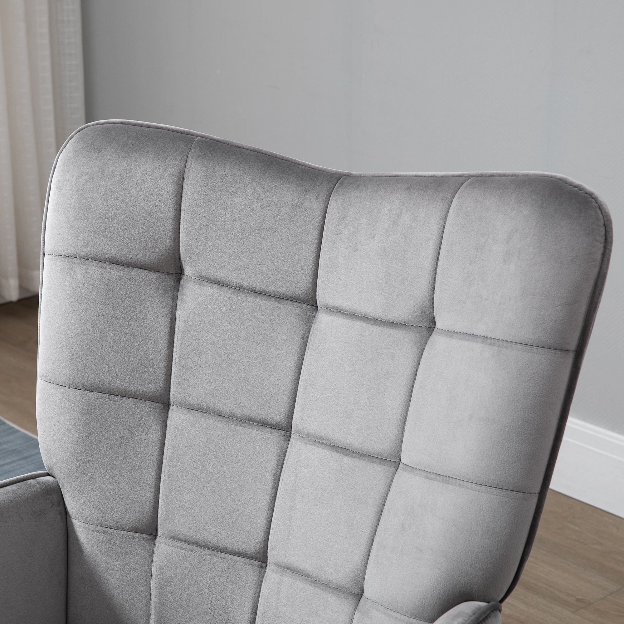 Velvet Accent Chair 71cm Wide With Wooden Legs in Set Of 2 - Velmora