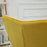 Velvet Accent Chair 71cm Wide With Wooden Legs in Set Of 2 - Velmora