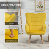 Velvet Accent Chair 71cm Wide With Wooden Legs in Set Of 2 - Velmora