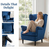 Velvet Accent Chair 75cm Wide - Velmora