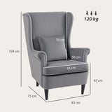 Velvet Accent Chair 75cm Wide - Velmora
