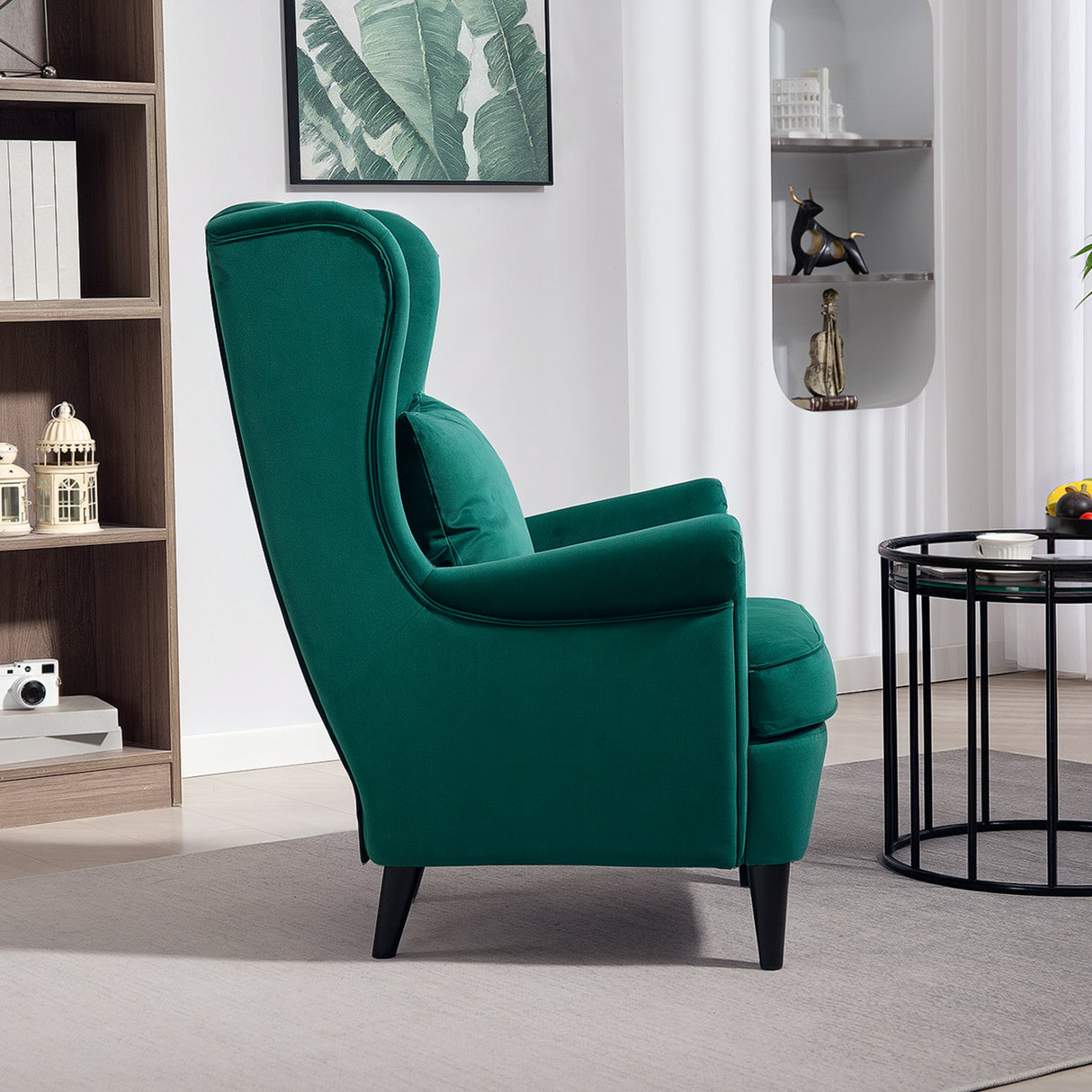 Velvet Accent Chair 75cm Wide - Velmora