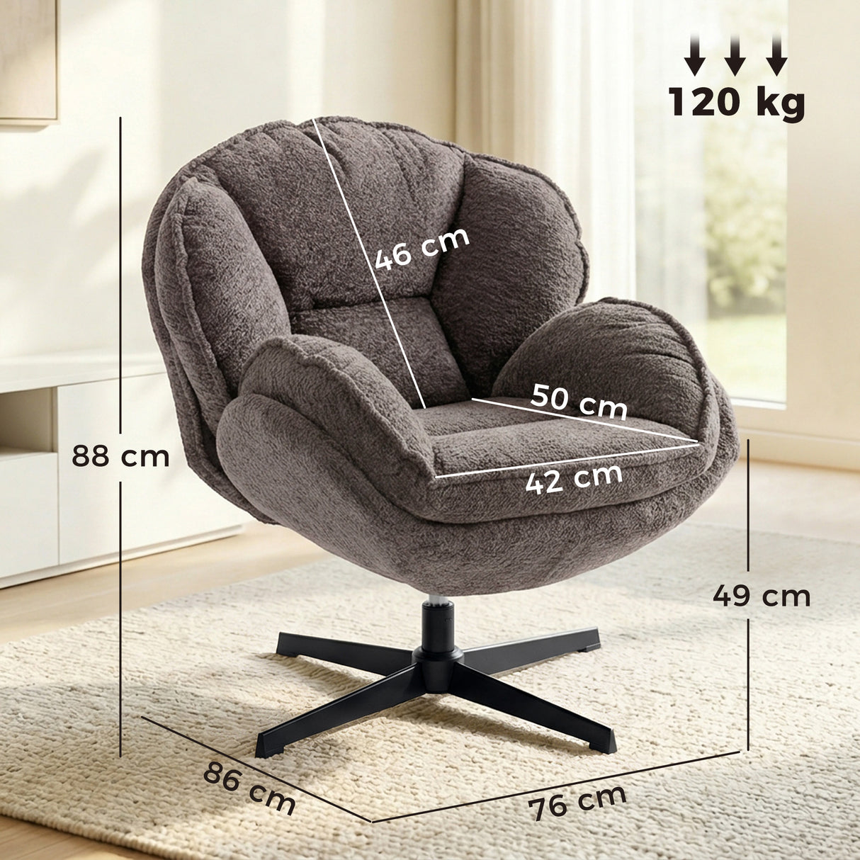 Velvet Accent Chair 76cm Wide - Velmora