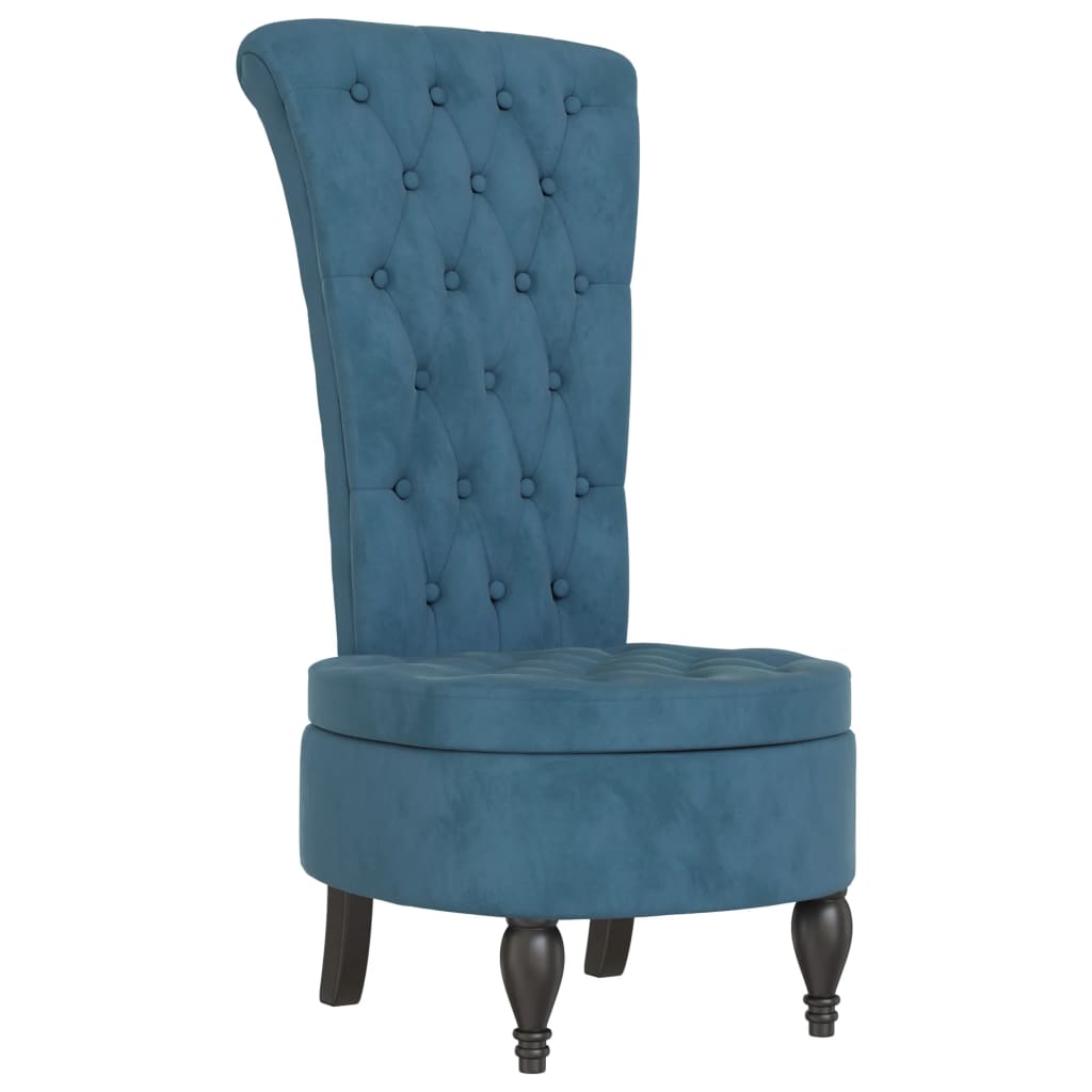 Velvet Accent Chair High Back Button Design - Vantage Home