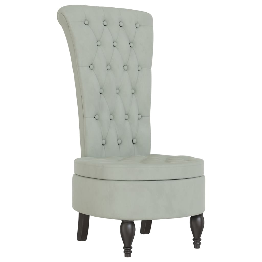 Velvet Accent Chair High Back Button Design - Vantage Home