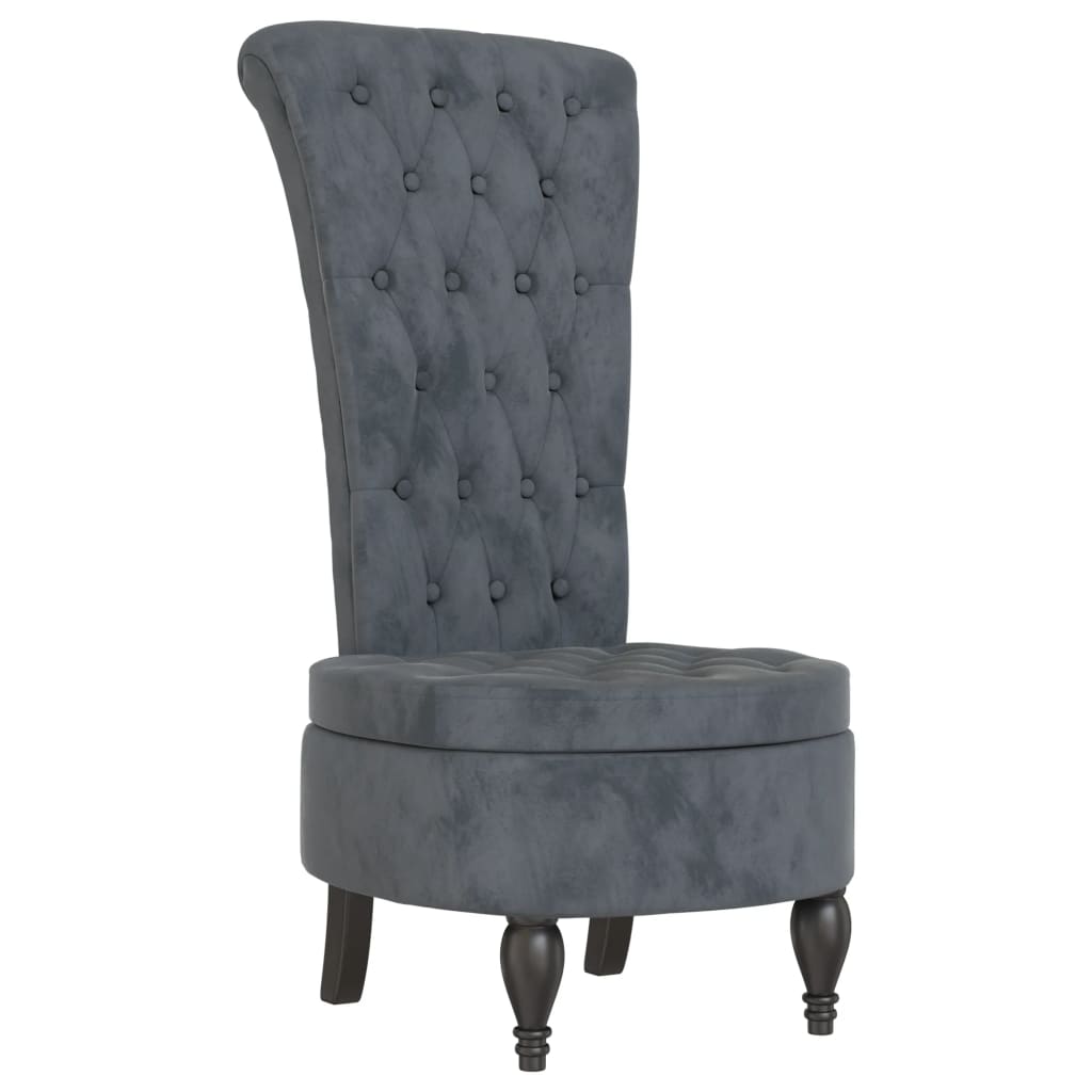 Velvet Accent Chair High Back Button Design - Vantage Home