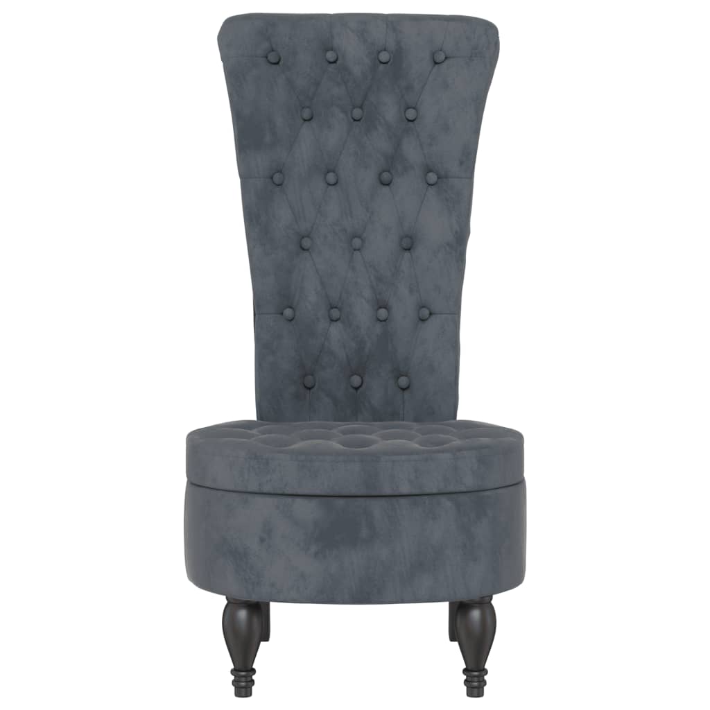 Velvet Accent Chair High Back Button Design - Vantage Home