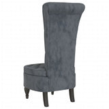 Velvet Accent Chair High Back Button Design - Vantage Home
