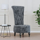 Velvet Accent Chair High Back Button Design - Vantage Home