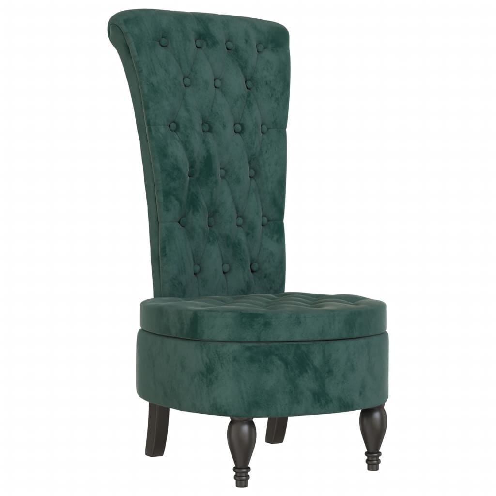 Velvet Accent Chair High Back Button Design - Vantage Home