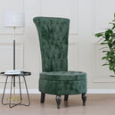 Velvet Accent Chair High Back Button Design - Vantage Home