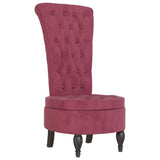 Velvet Accent Chair High Back Button Design - Vantage Home