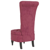 Velvet Accent Chair High Back Button Design - Vantage Home
