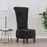 Velvet Accent Chair High Back Button Design - Vantage Home