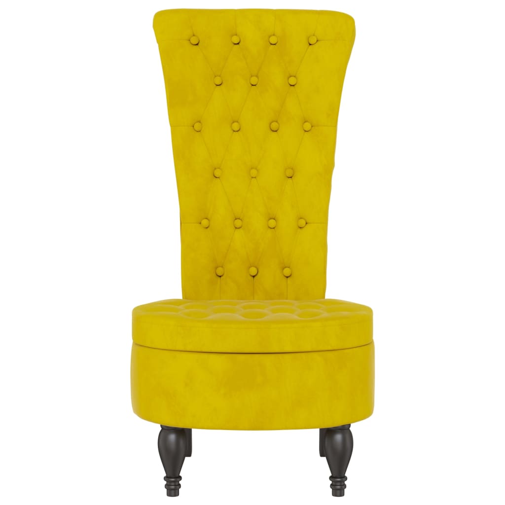 Velvet Accent Chair High Back Button Design - Vantage Home