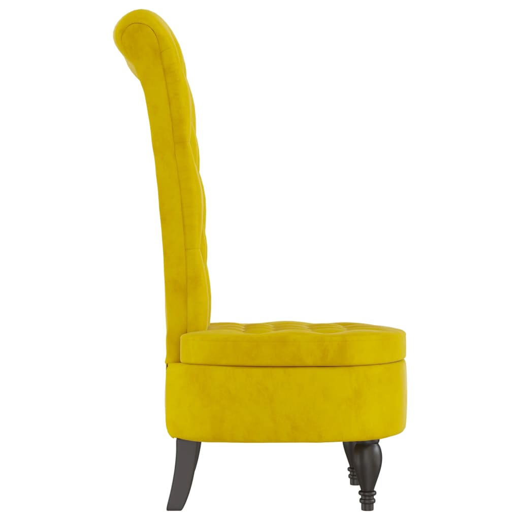 Velvet Accent Chair High Back Button Design - Vantage Home