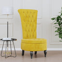 Velvet Accent Chair High Back Button Design - Vantage Home