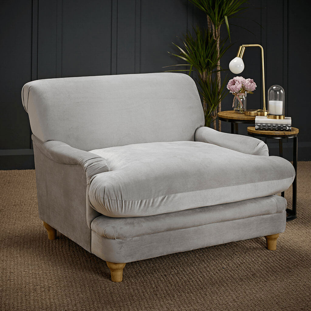 Velvet Accent Chair - Plumpton