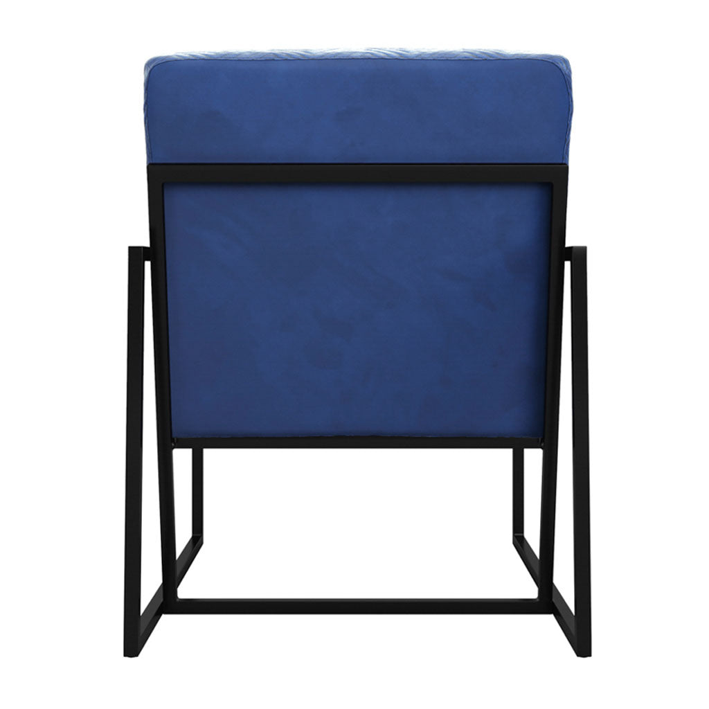 Velvet Accent Chair With Black Metal Frame - Chance