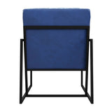 Velvet Accent Chair With Black Metal Frame - Chance