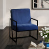 Velvet Accent Chair With Black Metal Frame - Chance