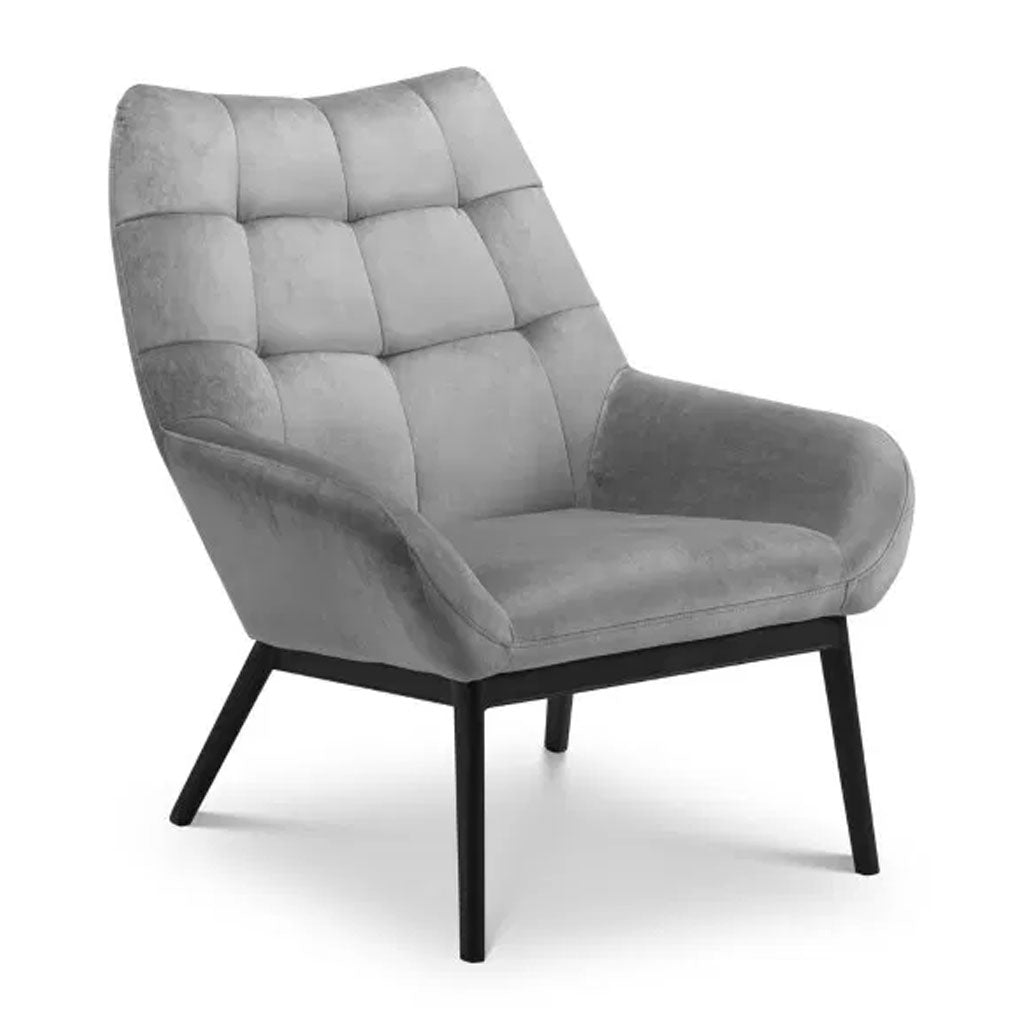 Velvet Accent Chair With Metal Frame - Lucerne